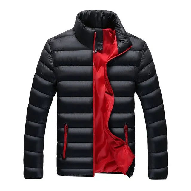 2018 Winter Puffer Jacket Fashion Casual Slim Stand Collar Zipper Padded Outwear Windproof Male Down Coat Parka Plus Size 5XL