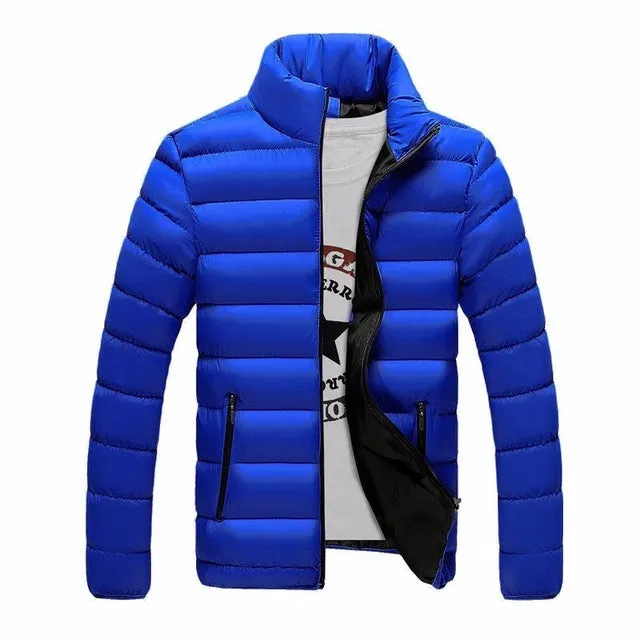 2018 Winter Puffer Jacket Fashion Casual Slim Stand Collar Zipper Padded Outwear Windproof Male Down Coat Parka Plus Size 5XL