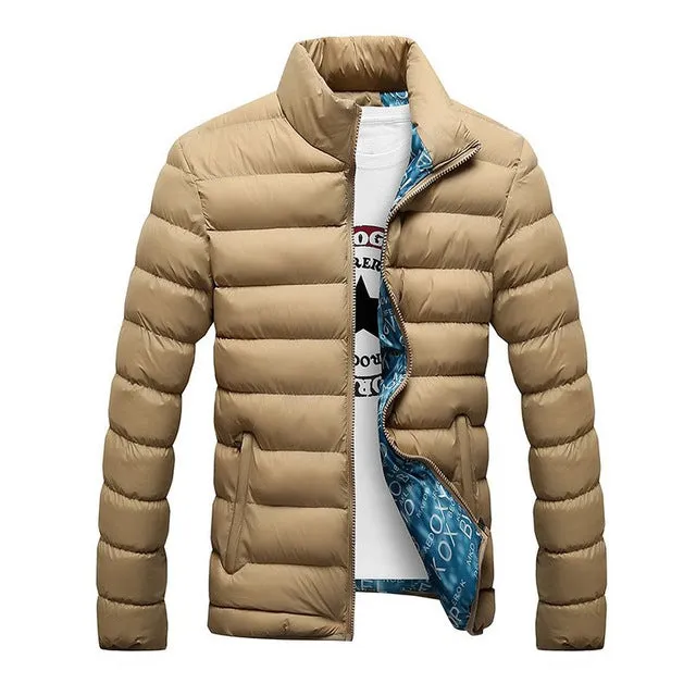 2018 Winter Puffer Jacket Fashion Casual Slim Stand Collar Zipper Padded Outwear Windproof Male Down Coat Parka Plus Size 5XL