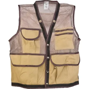 8-Pocket Nylon Mesh Cruiser Vest - Tan