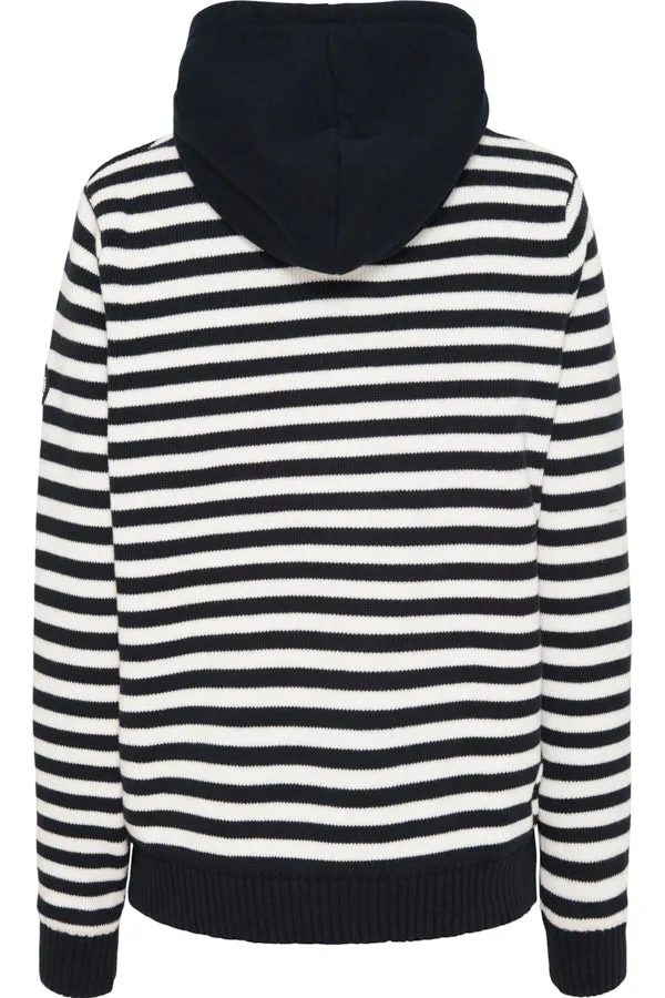 Annelie Striped Windbreaker - Dark Navy/Pearl