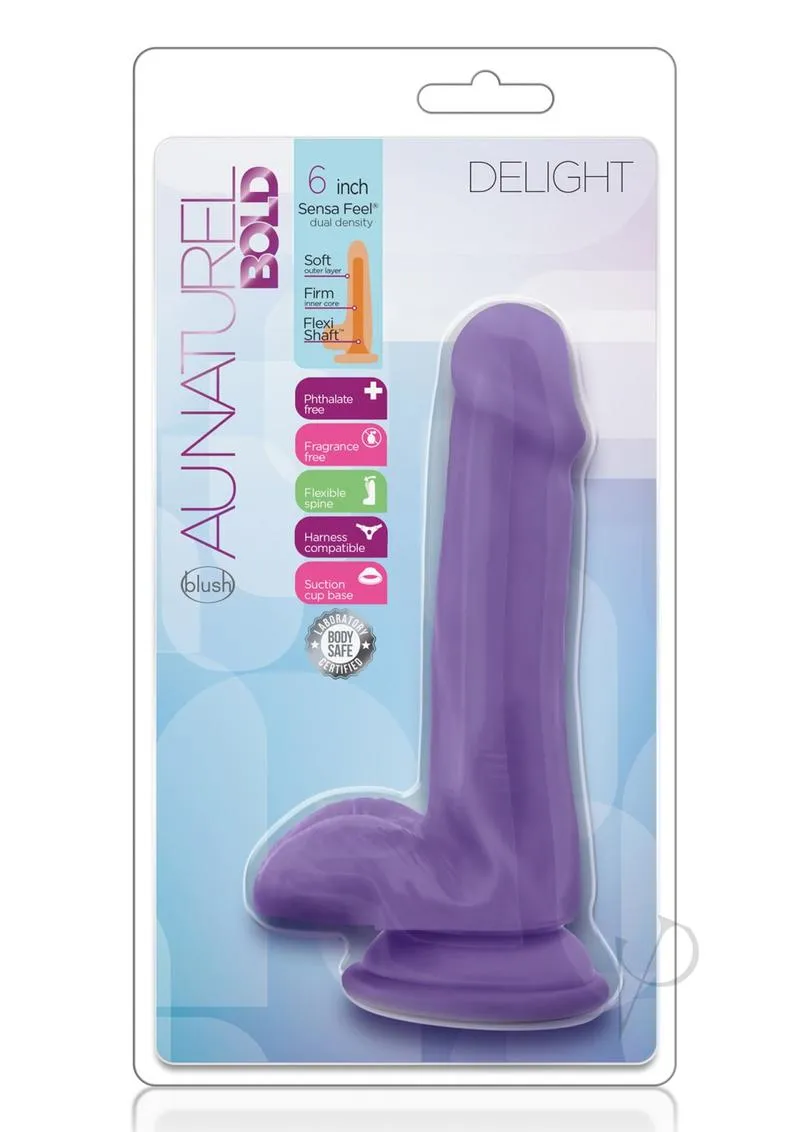 Au Naturel Bold Delight Dildo 6 Purp