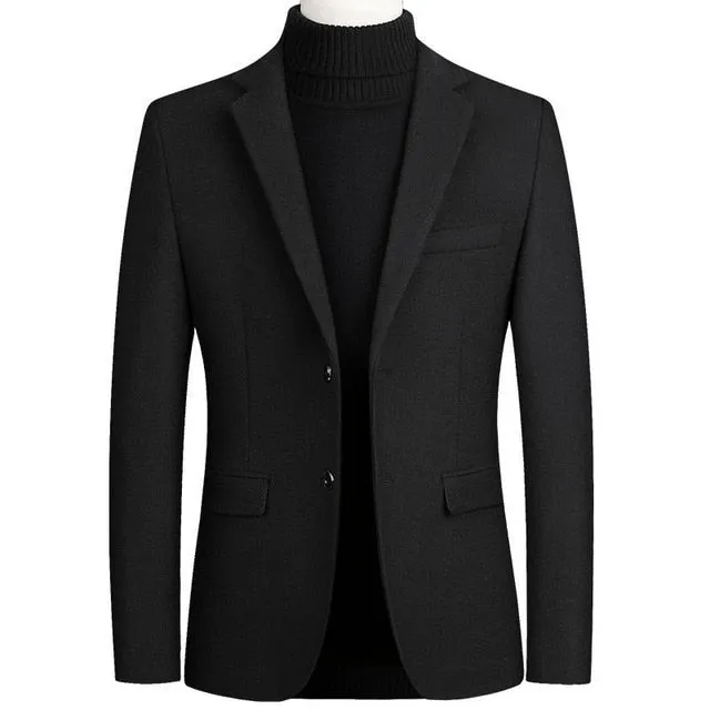 Blazer British Stylish Suit Jacket Business Casual Regular Fit Woolen coat