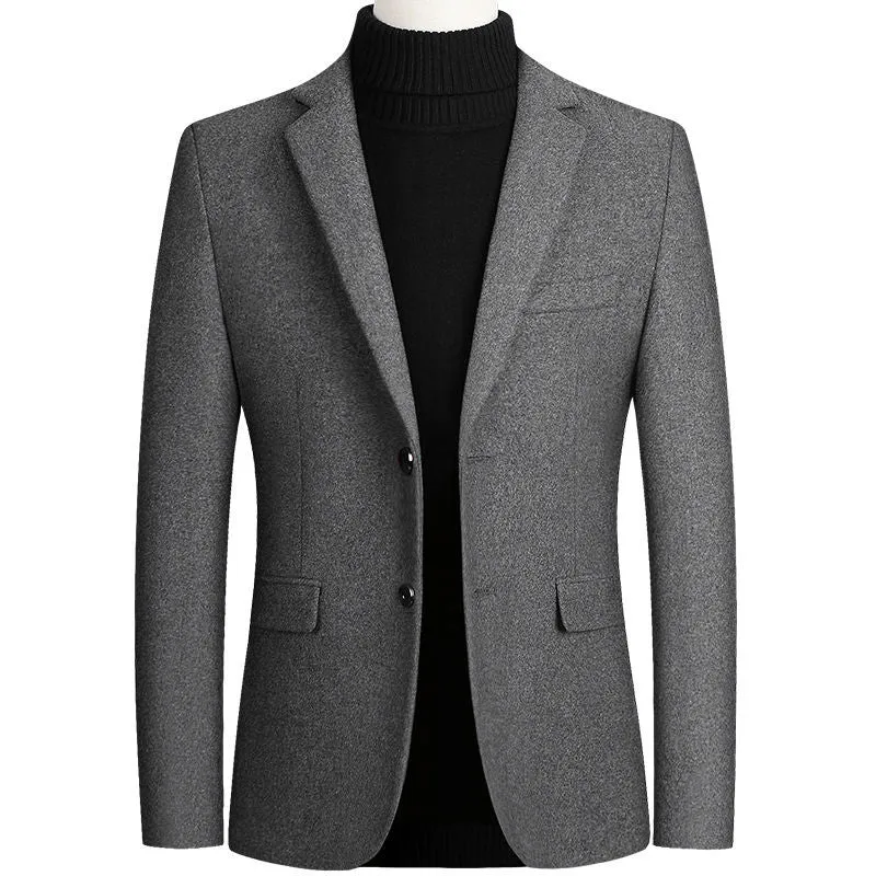 Blazer British Stylish Suit Jacket Business Casual Regular Fit Woolen coat