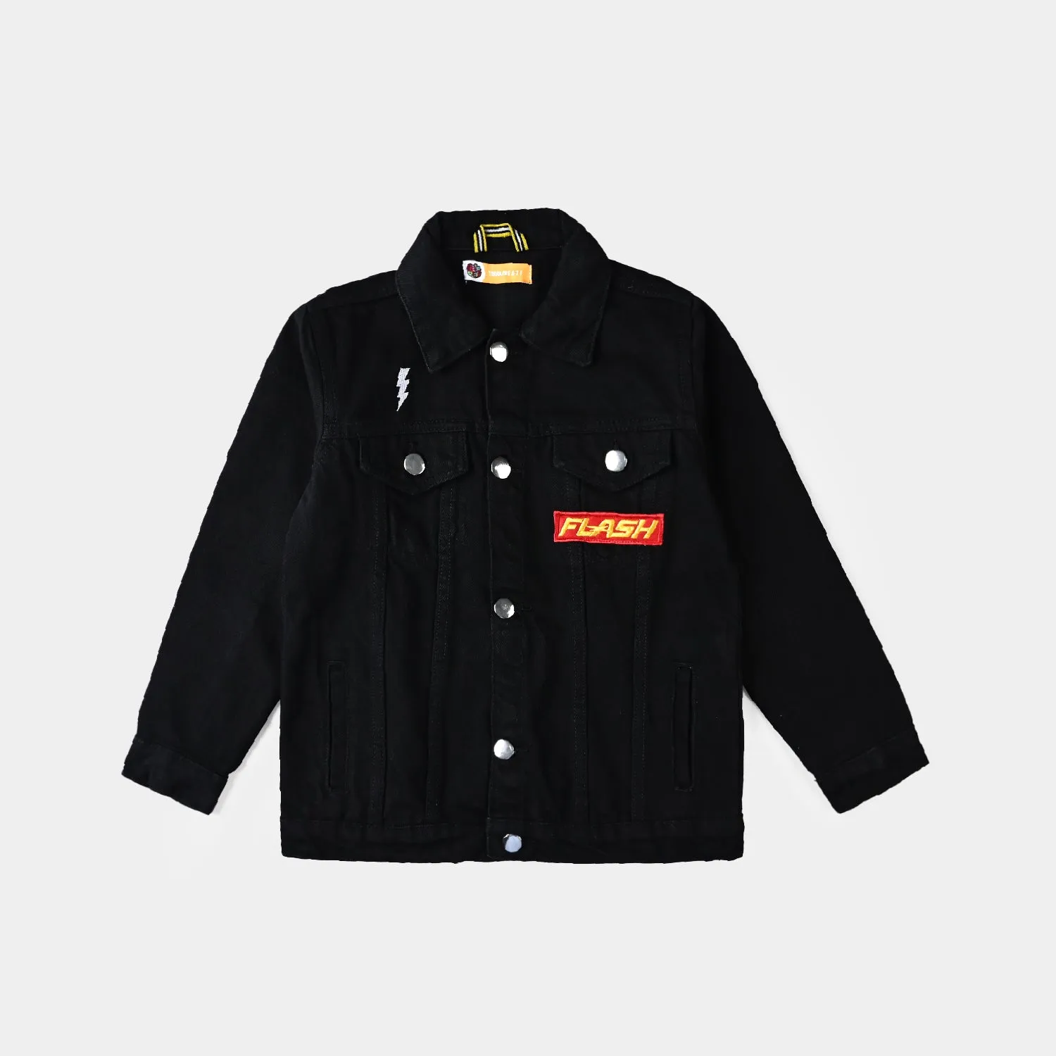 Boys Denim Rigid Jacket Flash-BLACK