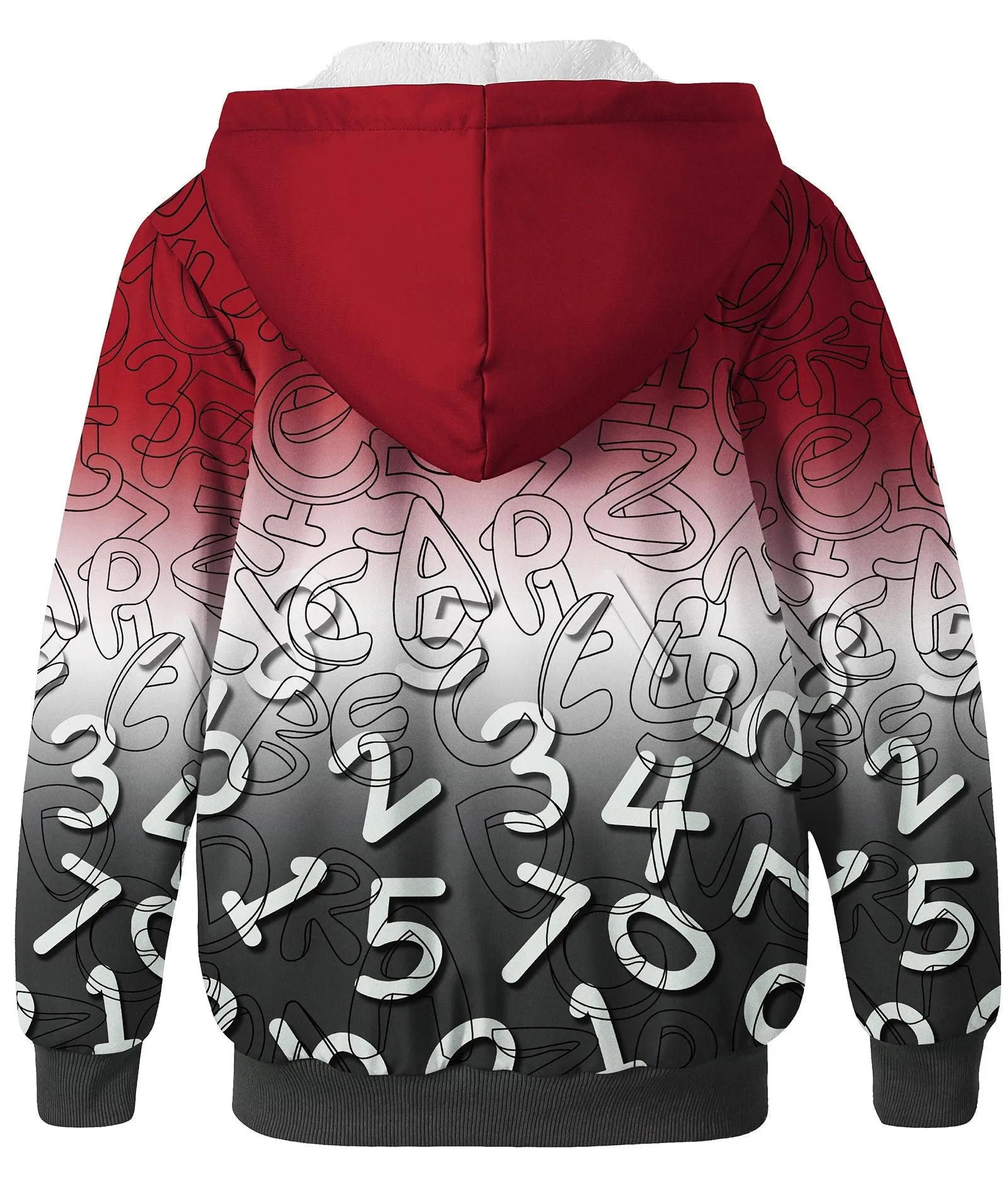 Boy's Printed Zip-Up Fleece Lined Hoodie-ZPK006165