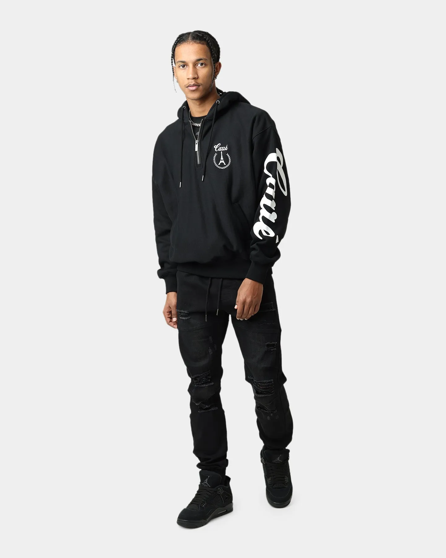 Carré Royale Quarter Zip Hoodie Black