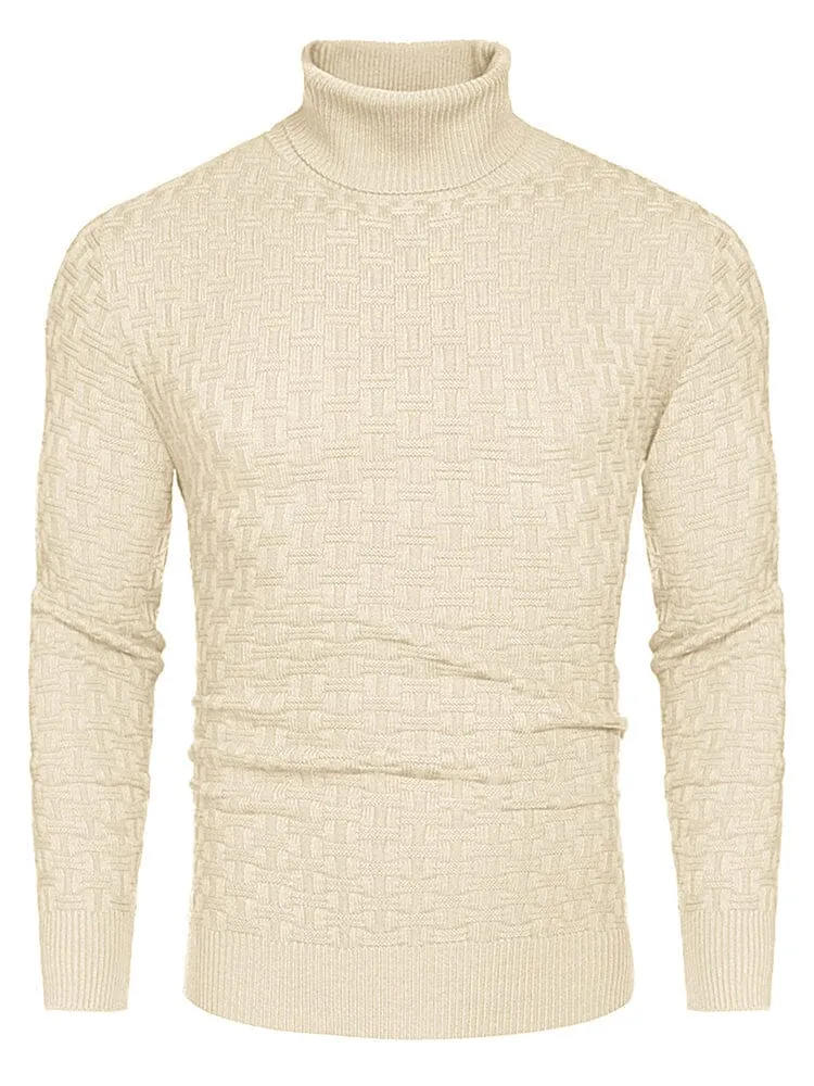 Casual Slim Fit Turtleneck Pullover Sweaters (US Only)