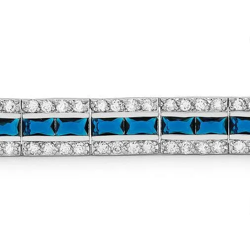 Chante Sapphire Radiant Tennis Bracelet - 7.25in | 32ct