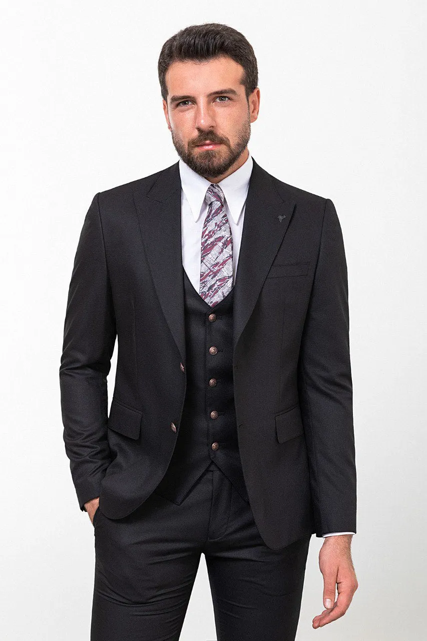 Classic Black 3-Piece Suit