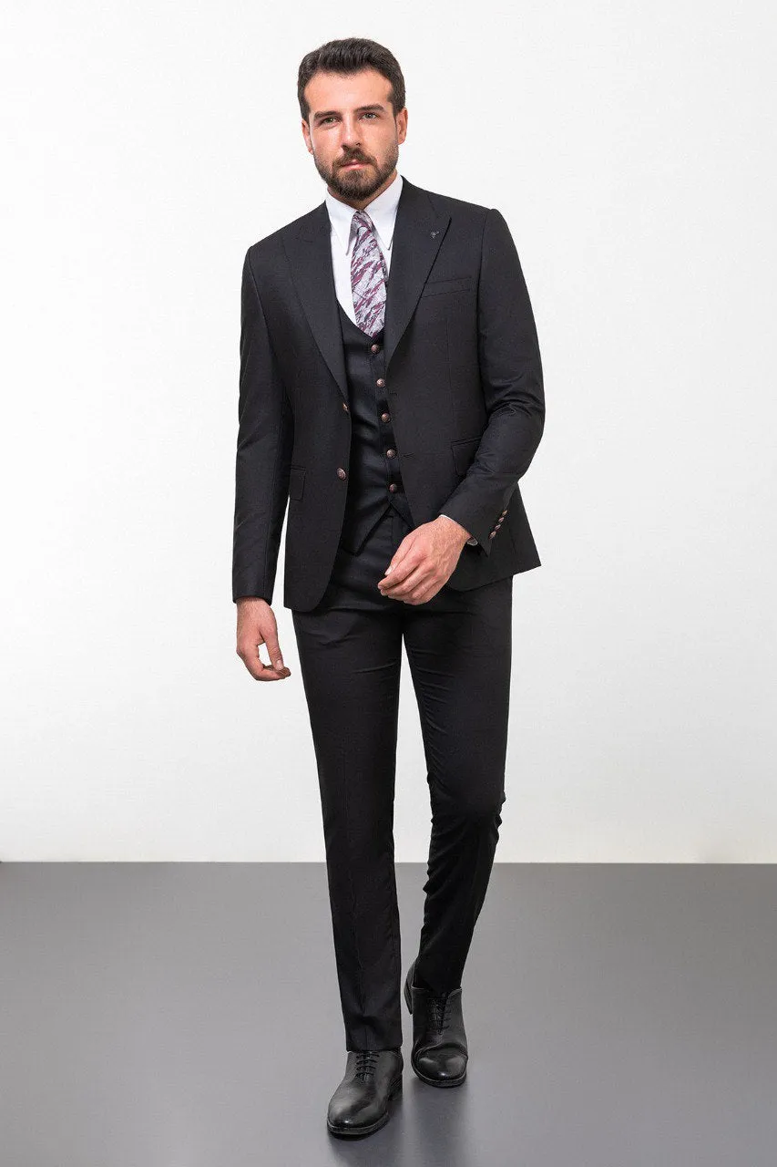 Classic Black 3-Piece Suit