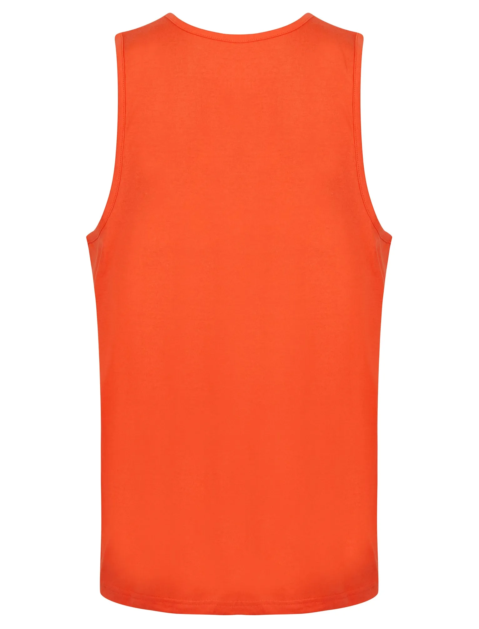 El Matador Motif Print Cotton Vest Top in Hot Coral - South Shore