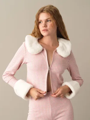 Emily Cotton Gingham Jacket