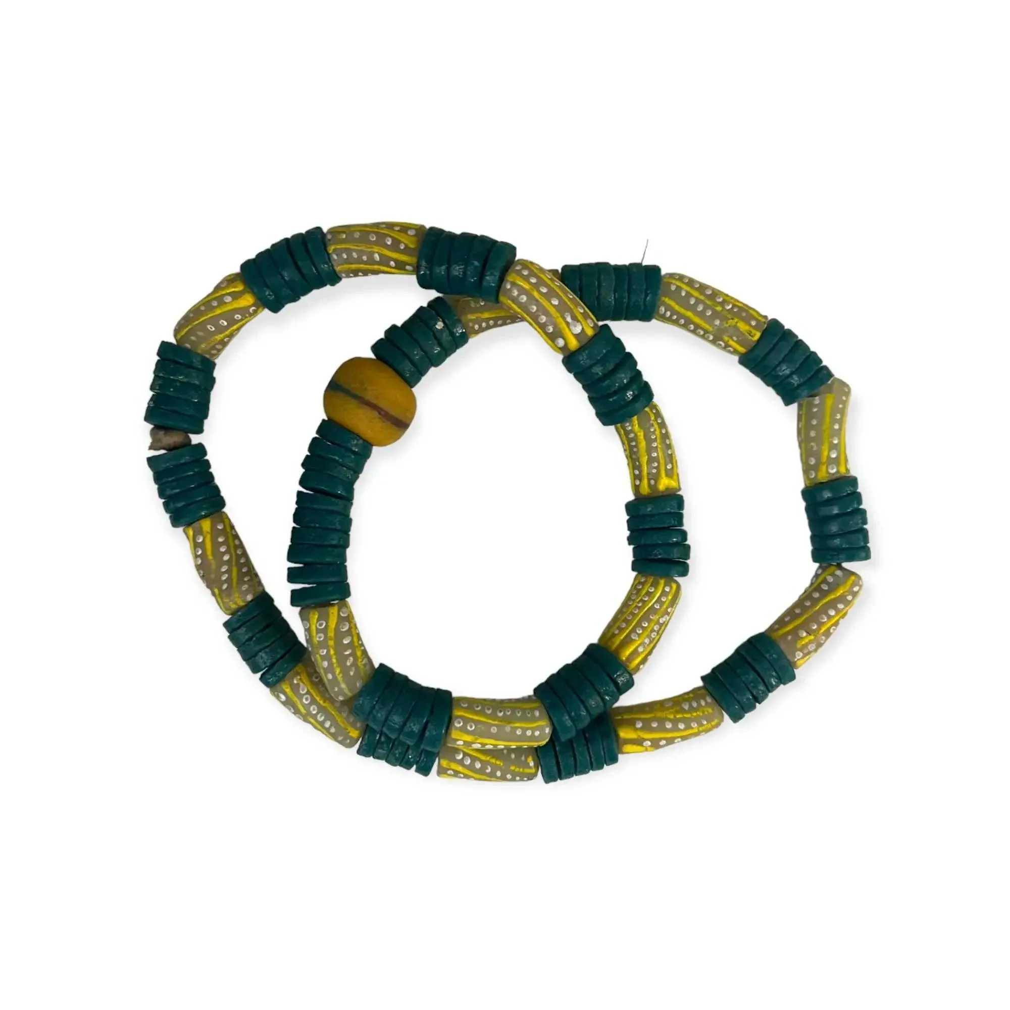 Ethnic chunky bead necklace and bangle