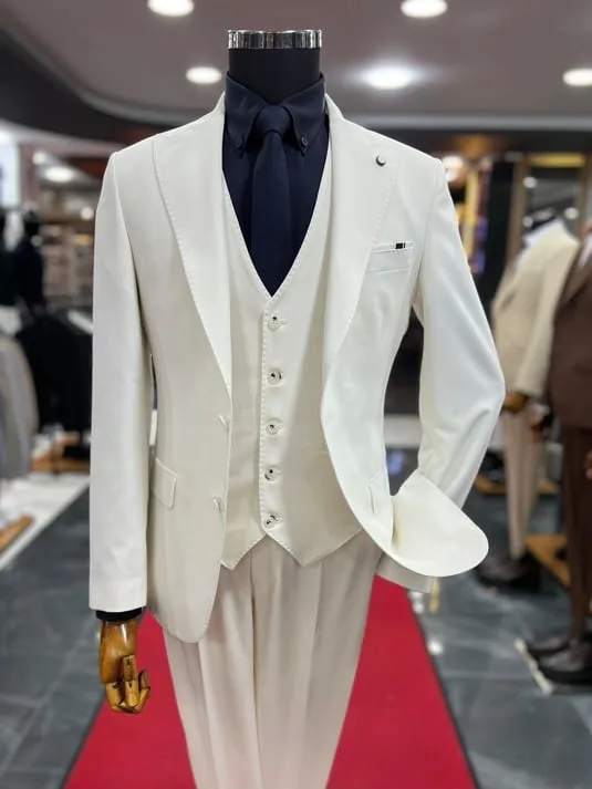 Exclusive Slimfit Suit with White Vest SCB-183