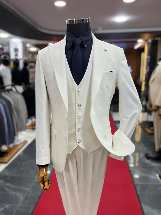 Exclusive Slimfit Suit with White Vest SCB-183