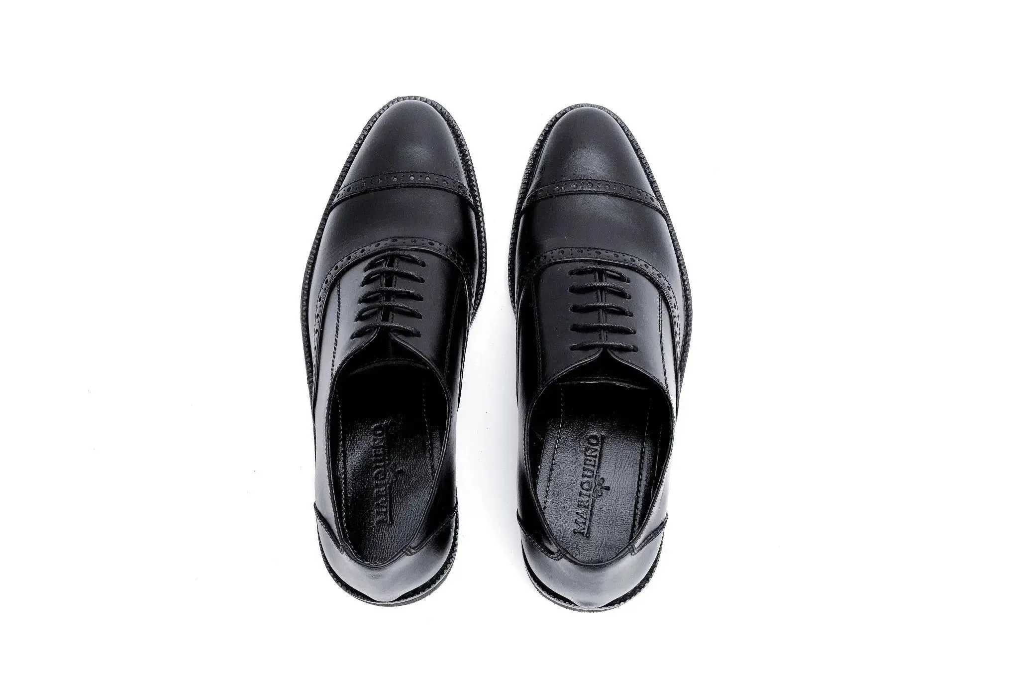 FELIX Cap Toe Holes Oxford - Black