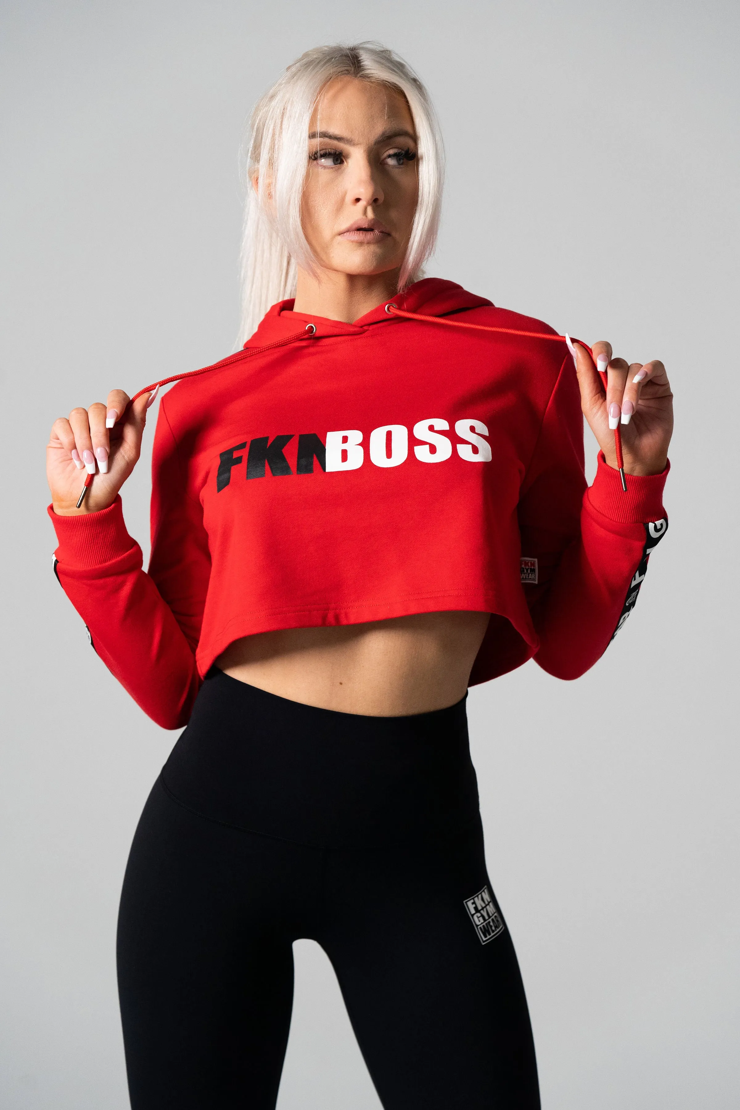 FKNLIFT | Women's Cropped Gym Hoodie | Black