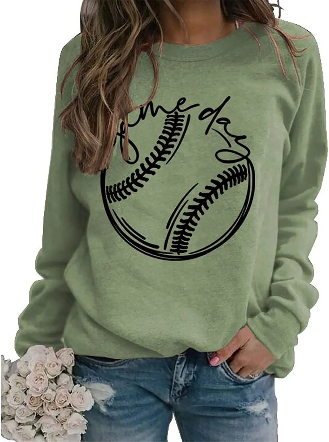 Football Game Day Sweatshirt for Women Football Fan Game Day Shirt