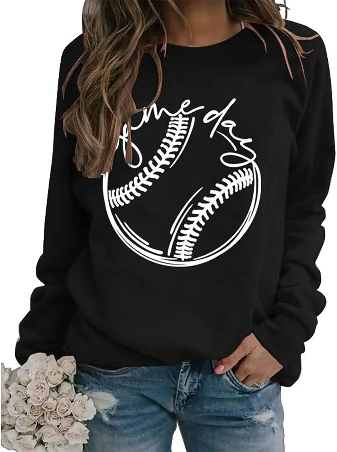 Football Game Day Sweatshirt for Women Football Fan Game Day Shirt