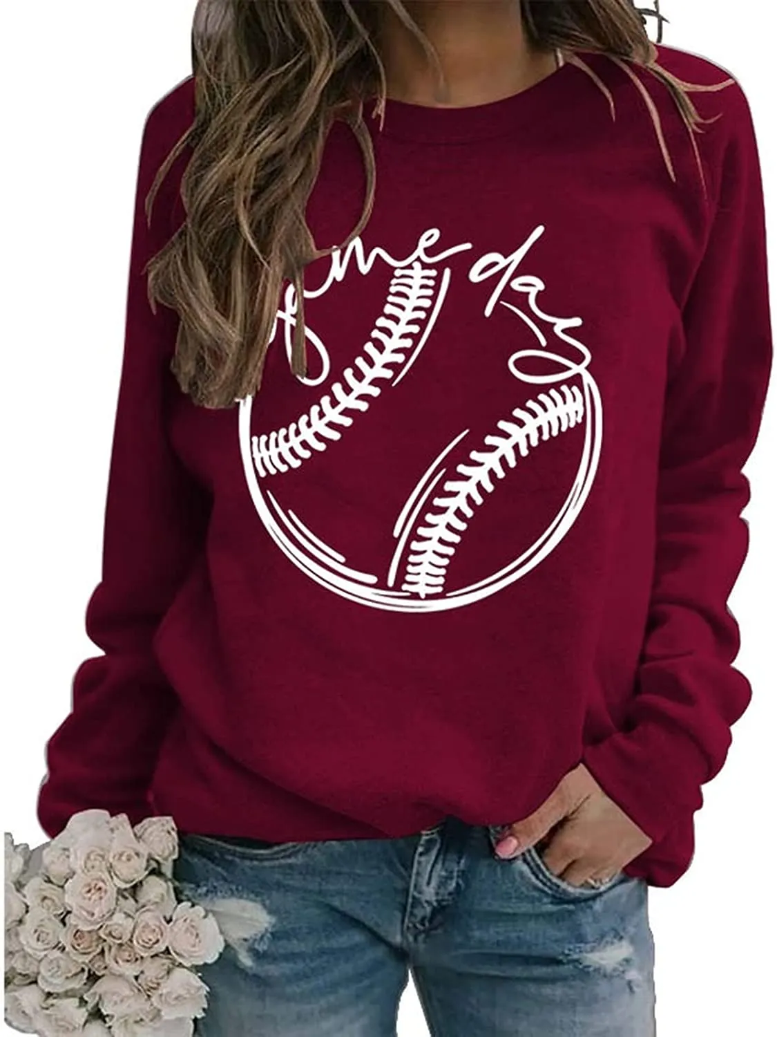 Football Game Day Sweatshirt for Women Football Fan Game Day Shirt