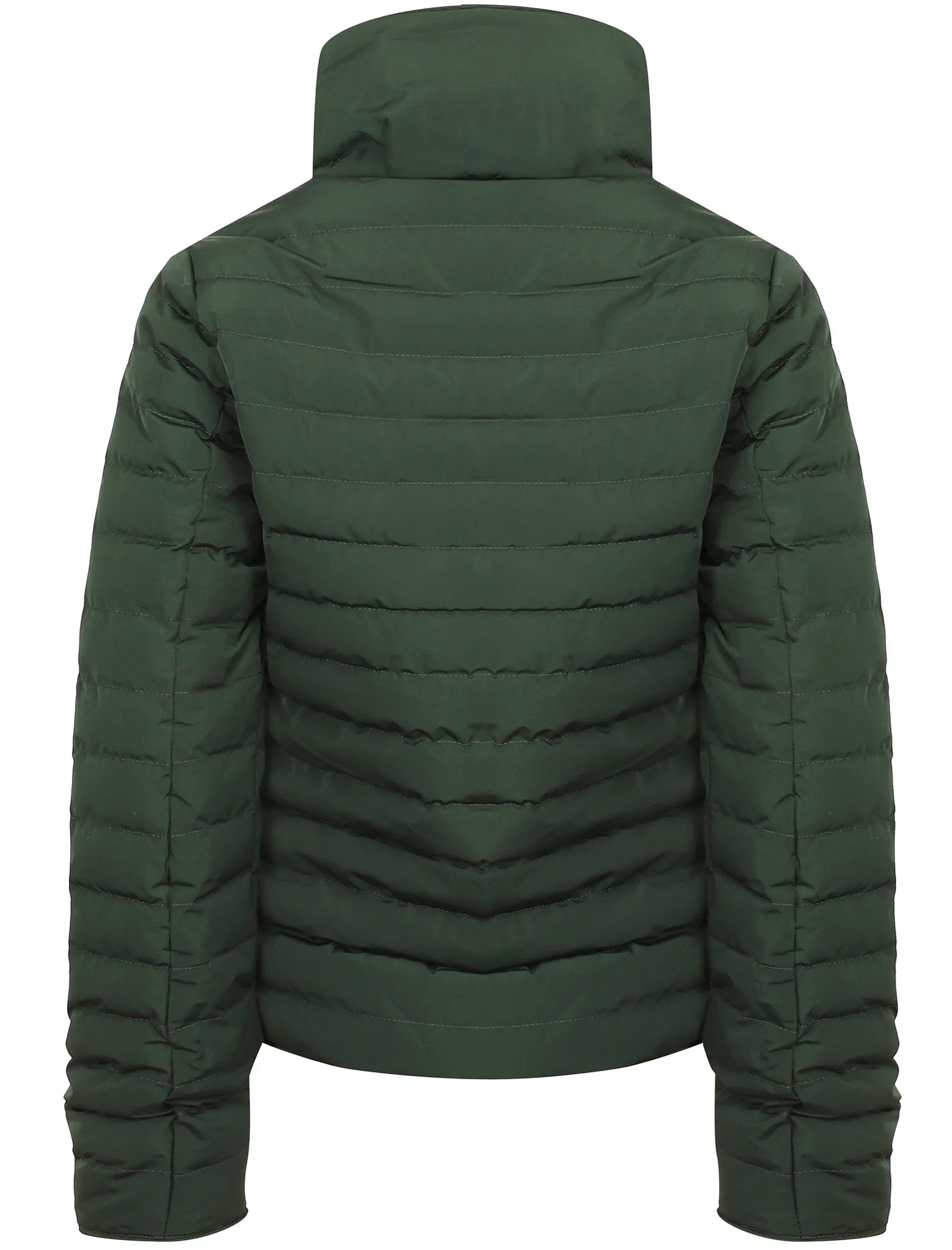 Honey 2 Funnel Neck Quilted Jacket in Dark Green - Tokyo Laundry