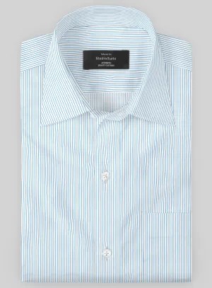 Italian Lombardo Lily Blue Pencil Stripes Shirt