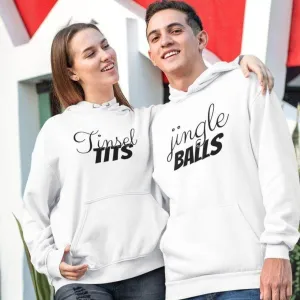 Jingle Balls & Tinsel Tits Matching Set - Funny Xmas Outfit for Couples.