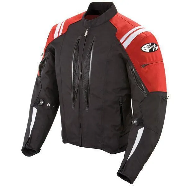 Joe Rocket 'Atomic 4.0' Mens Red/Black Textile Motorcycle Jacket