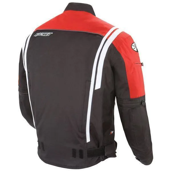 Joe Rocket 'Atomic 4.0' Mens Red/Black Textile Motorcycle Jacket