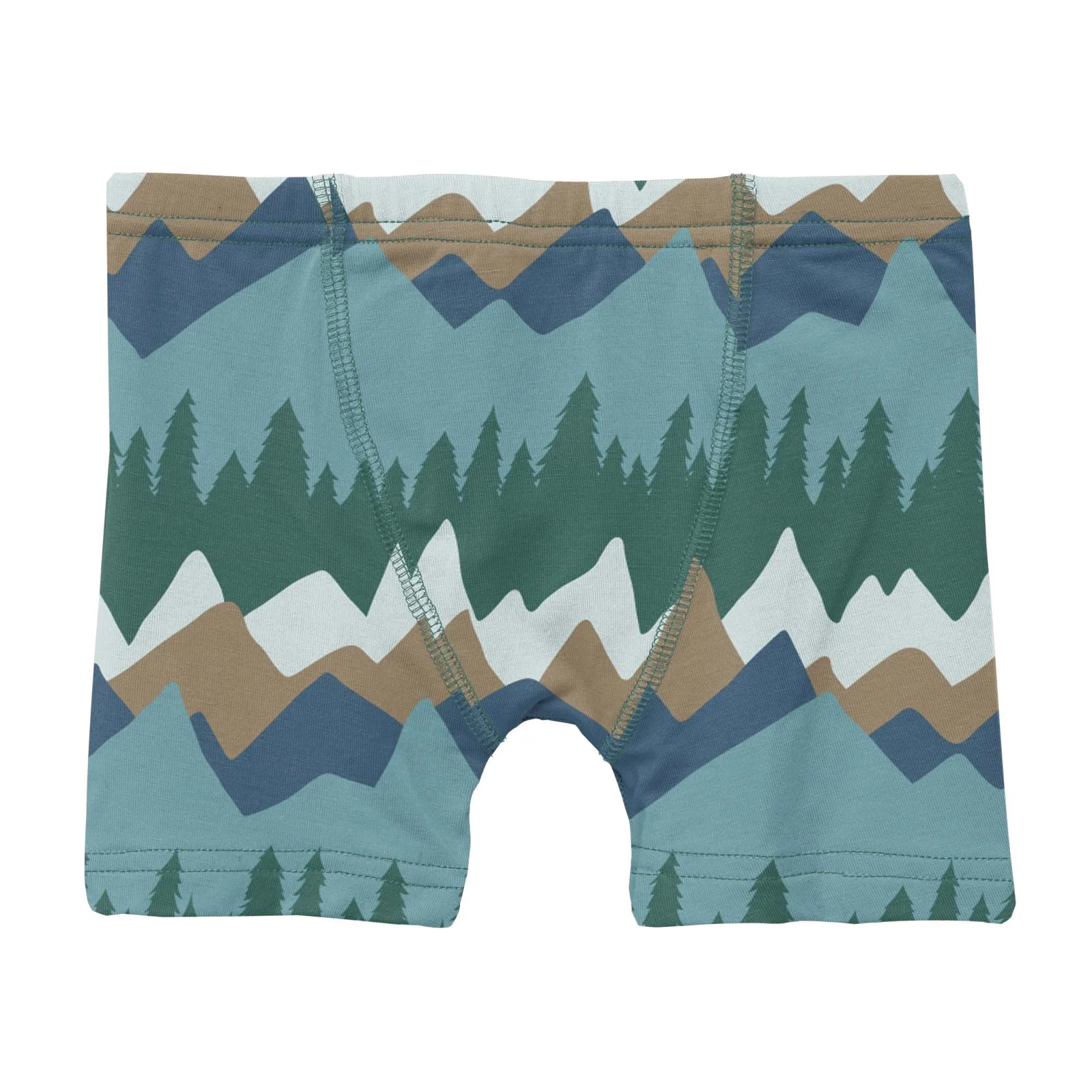 KicKee Pants Ivy Lattice & Glacier Mountains Boxer Brief