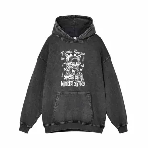 Kinda Boujee Kinda Broke Skull Girl Hoodie