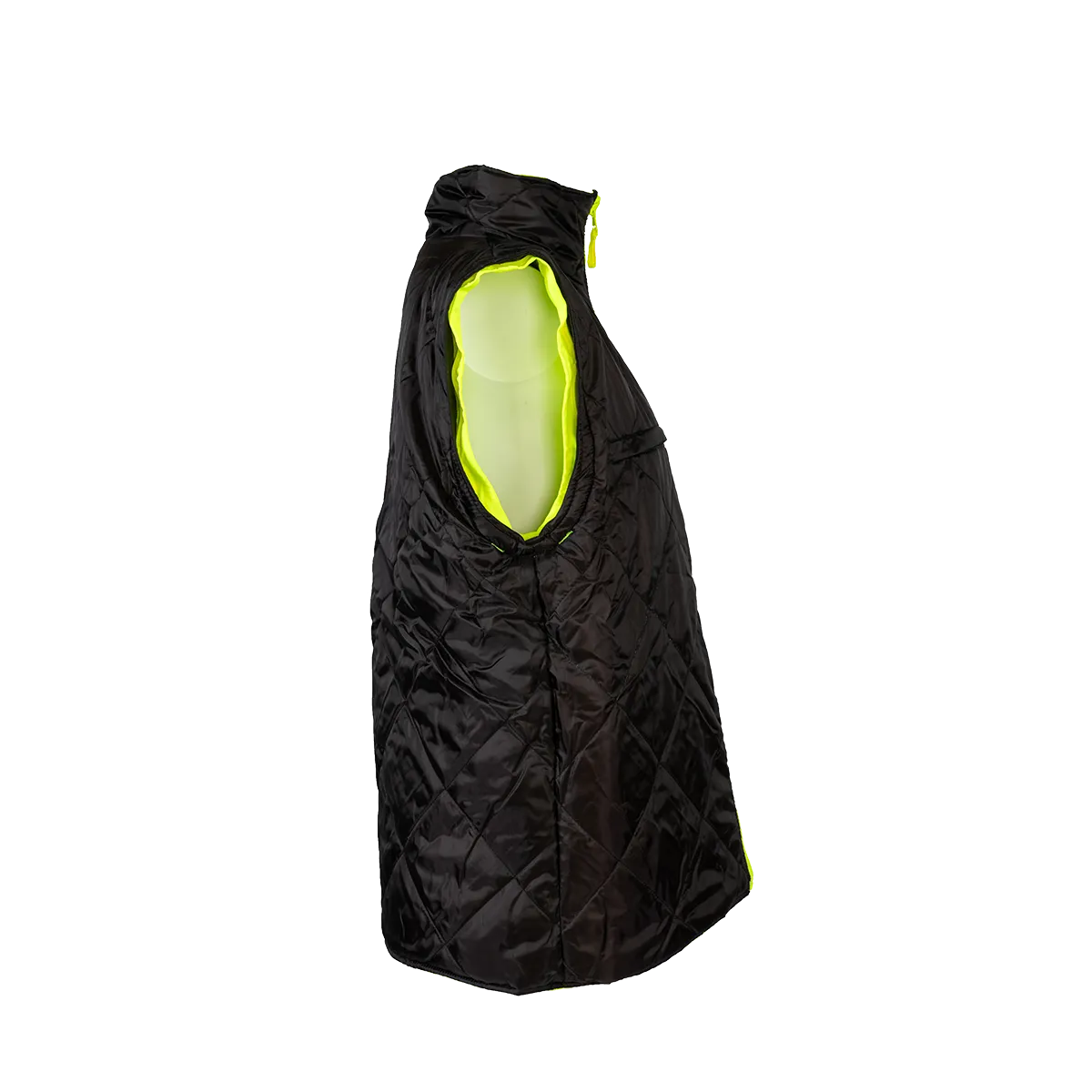 LBQPJRV-C3 ANSI Class 3 Lime/Black Reversible Waterproof 4-in-1 Quilted Jacket with Detachable Sleeves