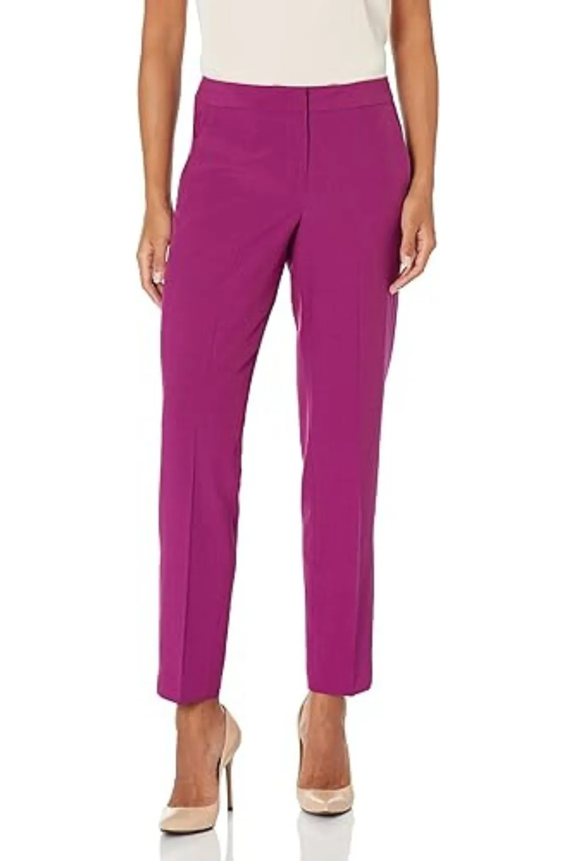 Le Suit Petite Stretch Crepe One Button Pantsuit