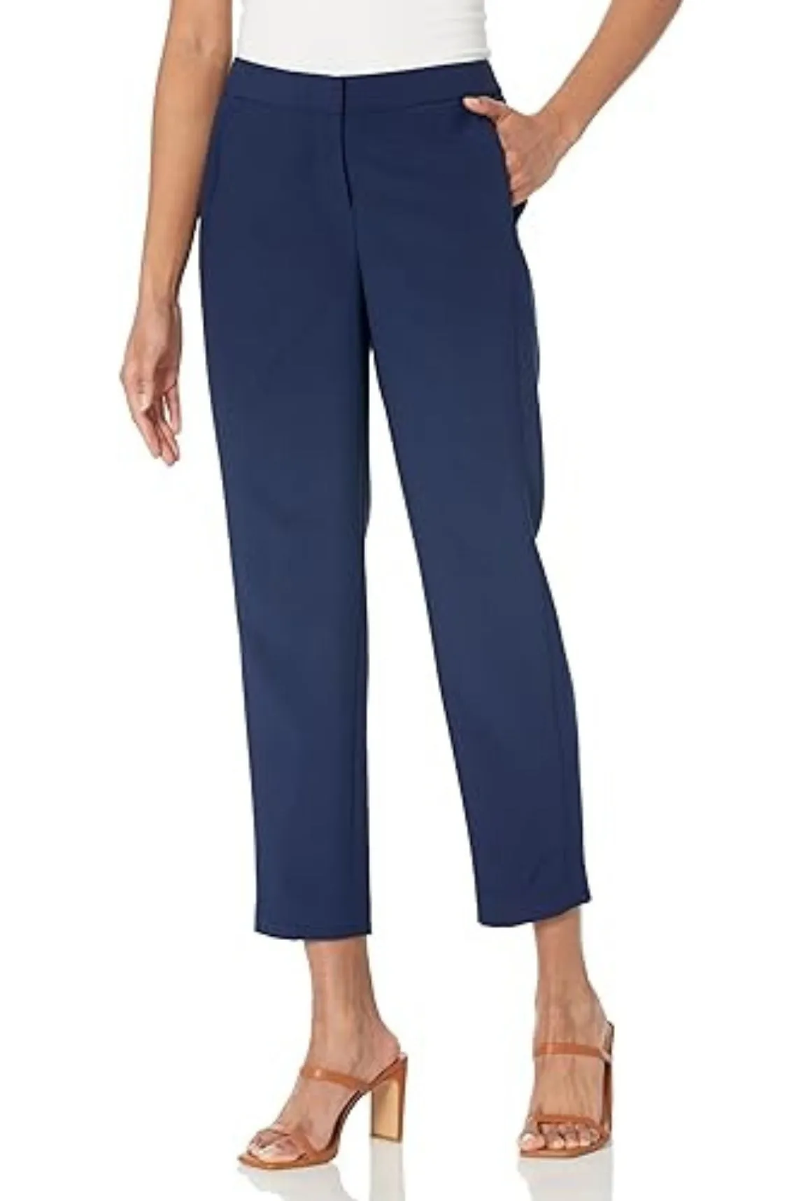 Le Suit Petite Stretch Crepe One Button Pantsuit