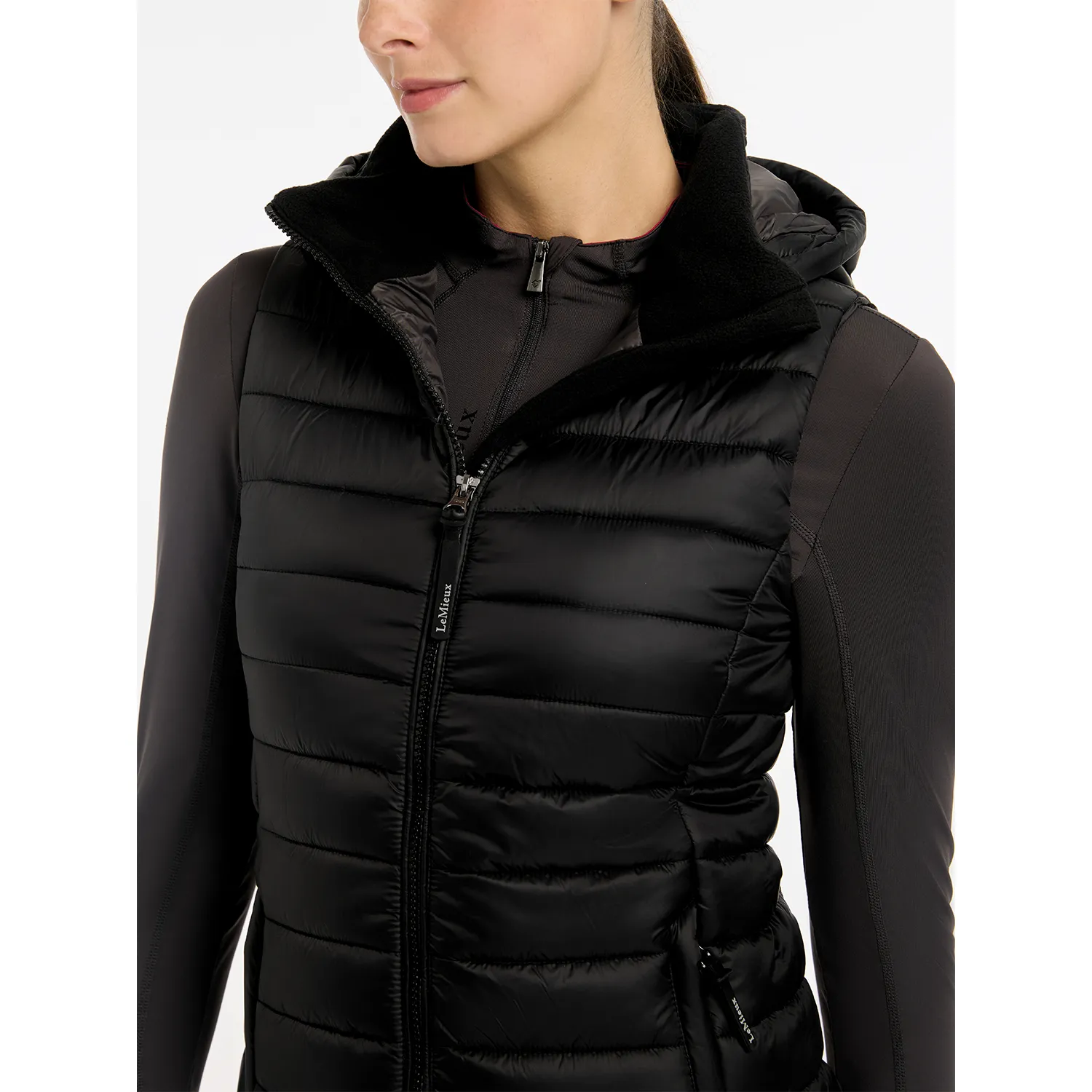 LeMieux Tilly Ladies Hooded Puffer Vest, Black