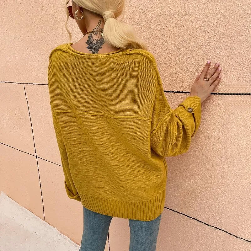 Long Sleeve Knitted Sweater Pullover Jumper