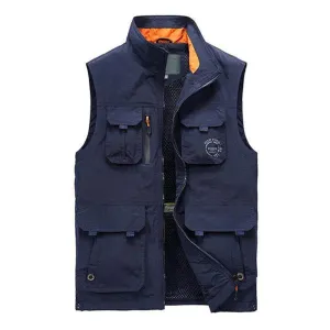 LOOSE STAND COLLAR VEST