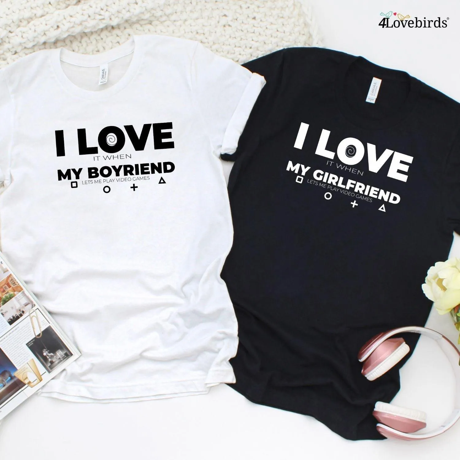 Matching Set: I Love Playing Video Games With My Girlfriend Tee & Hoodie