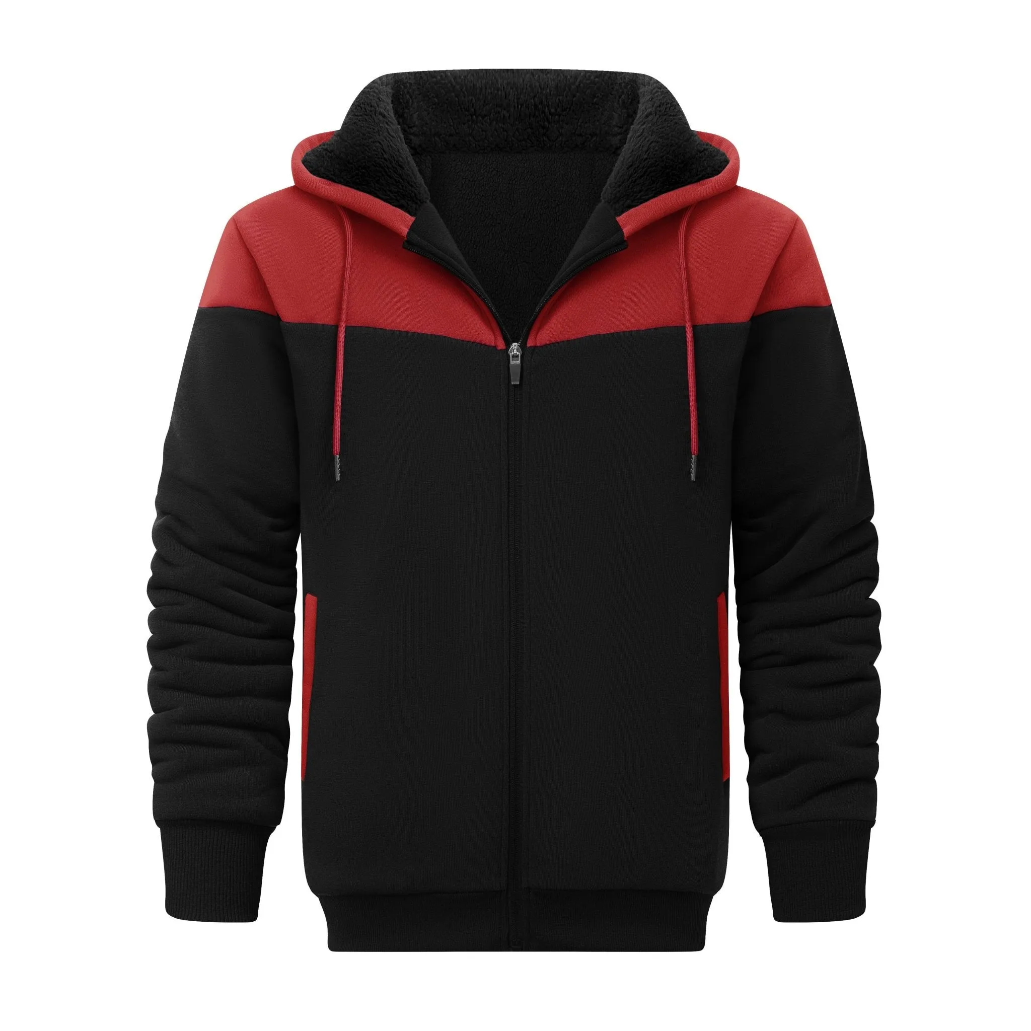 Men's Full Zip Up Micro Fleece Hoodie-ZPK006329