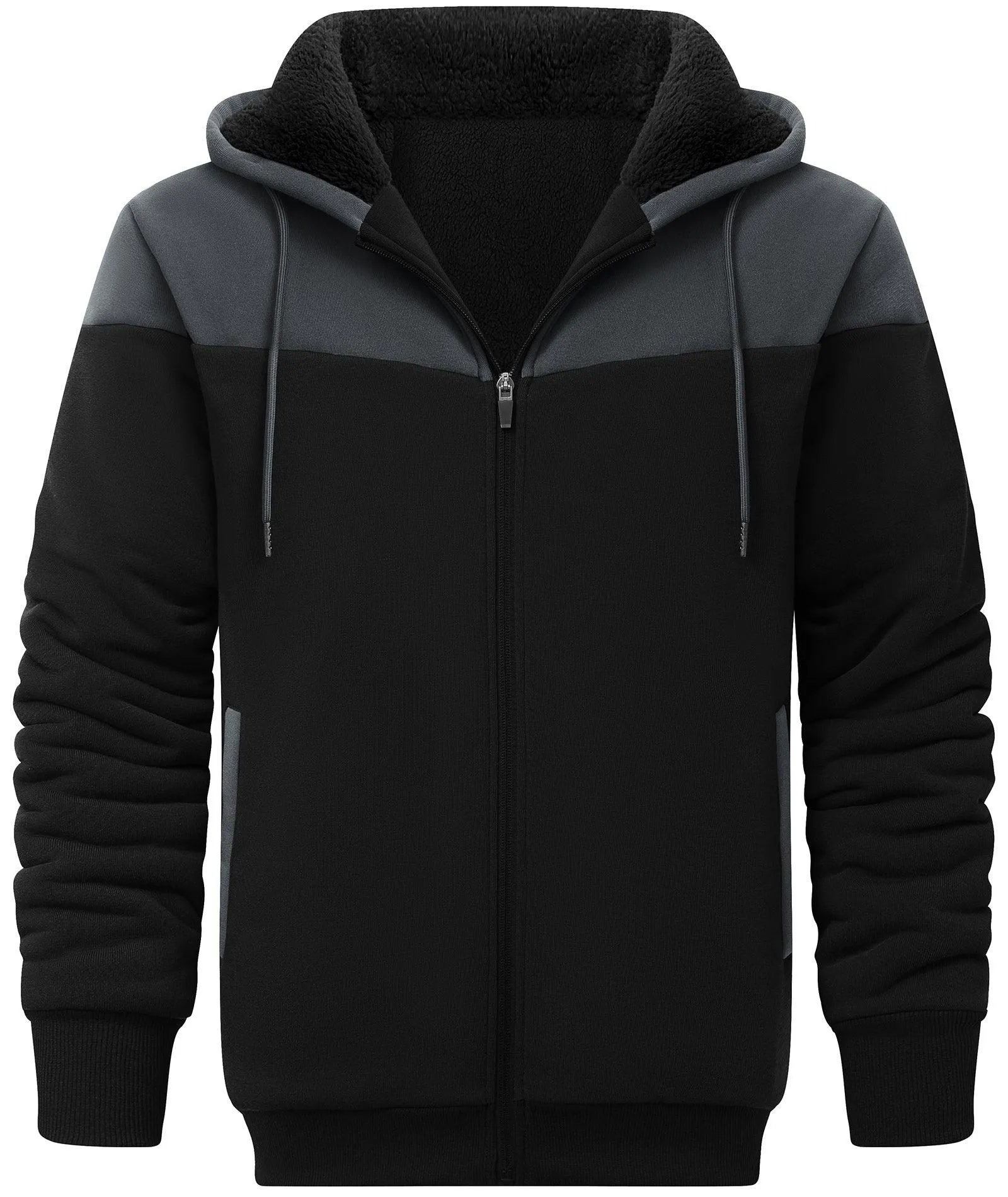 Men's Full Zip Up Micro Fleece Hoodie-ZPK006329