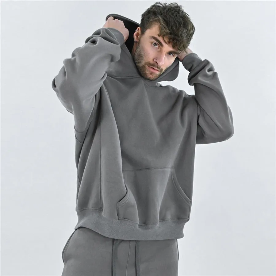 Men's Winter Gyms Cotton Hoodie Fitness Bodybuilding Sweatshirt