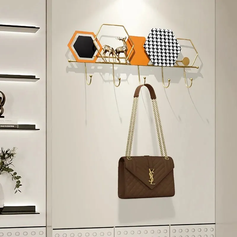 Modern Metal Coat Rack with 5 Hooks