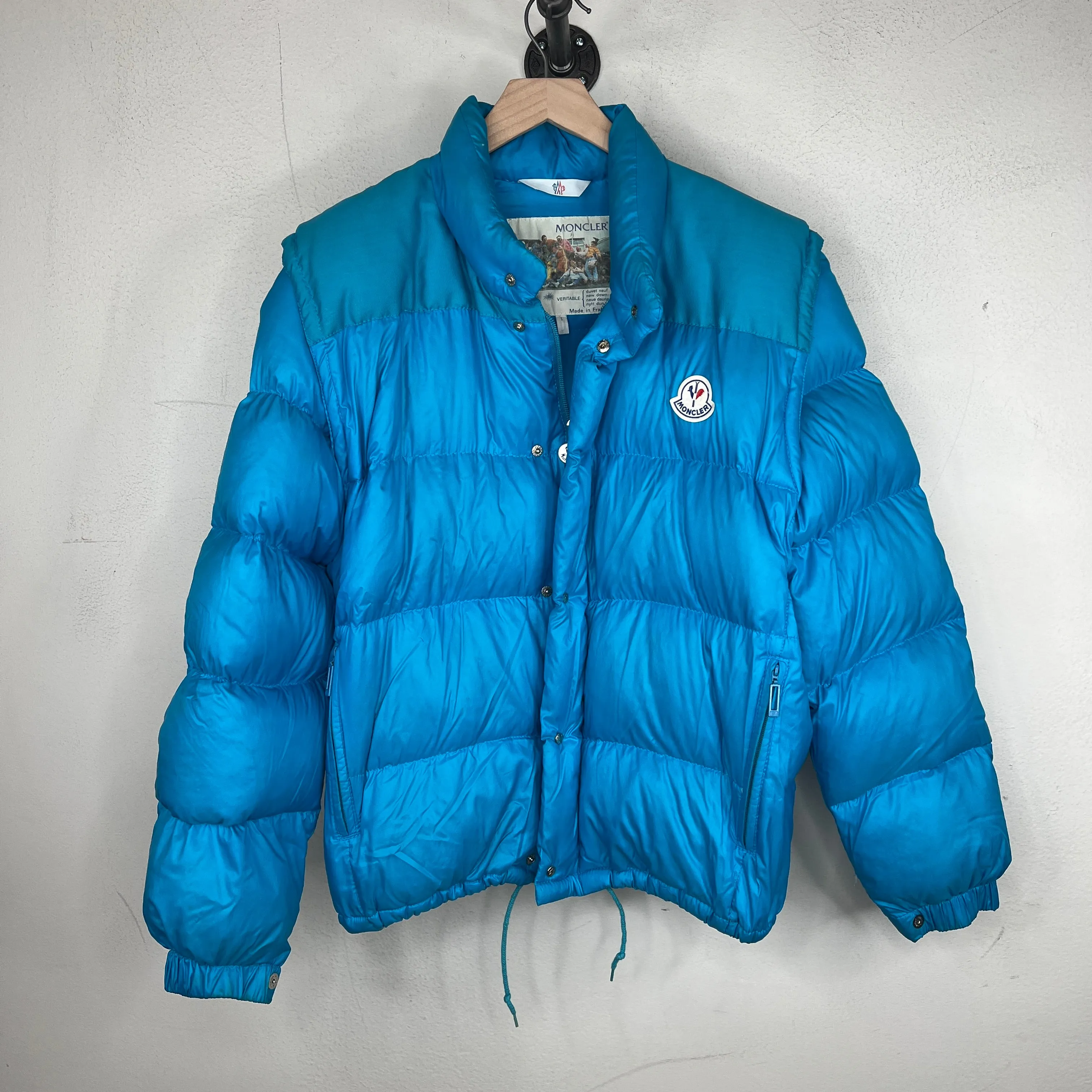 Moncler Blue Convertible Puffer Jacket