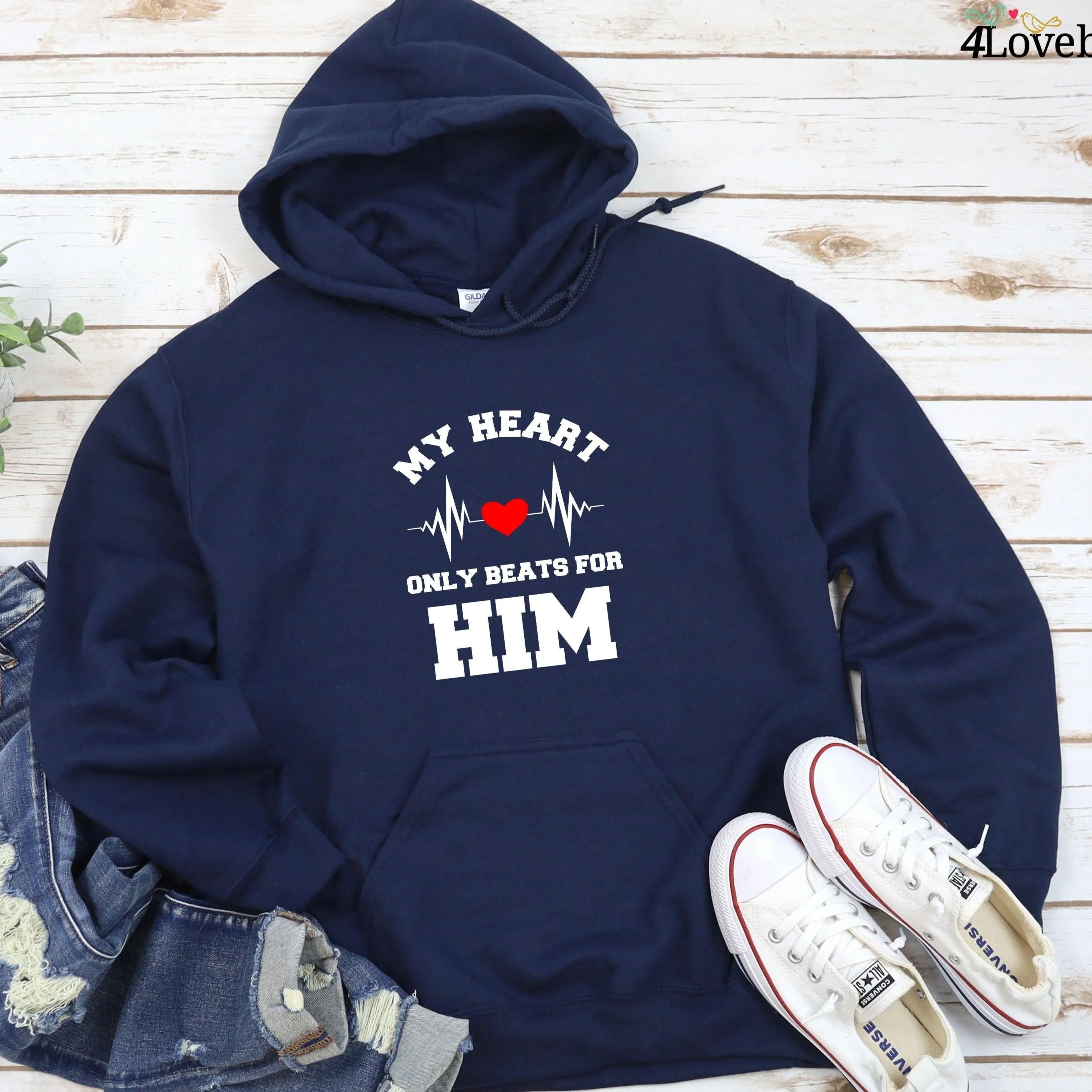 My Heart Only beats For Him/Her Outfits for Couples, Ideal Gift for Lover's Day