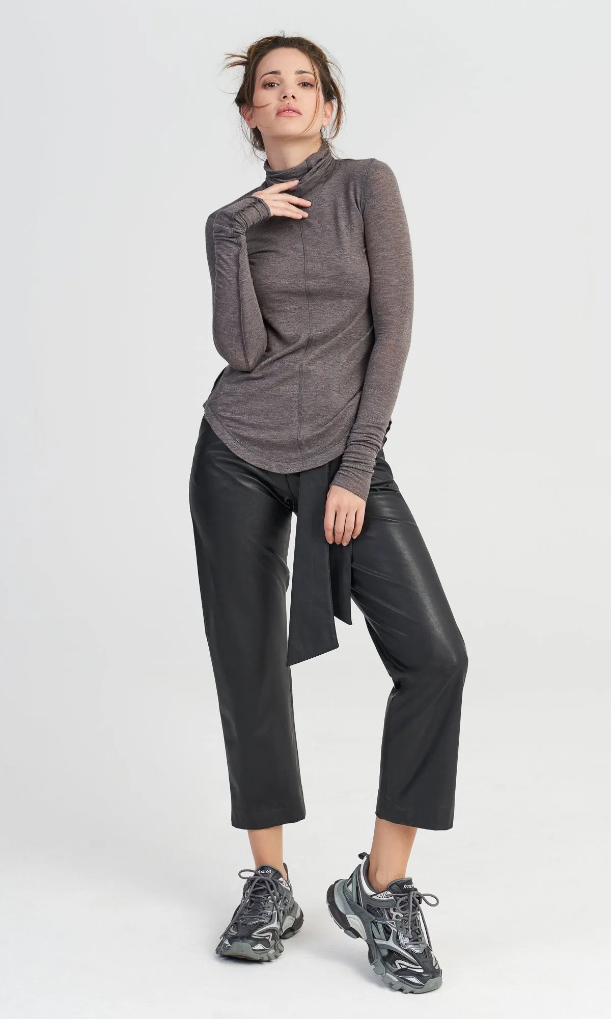 Outside Seam Turtleneck Top