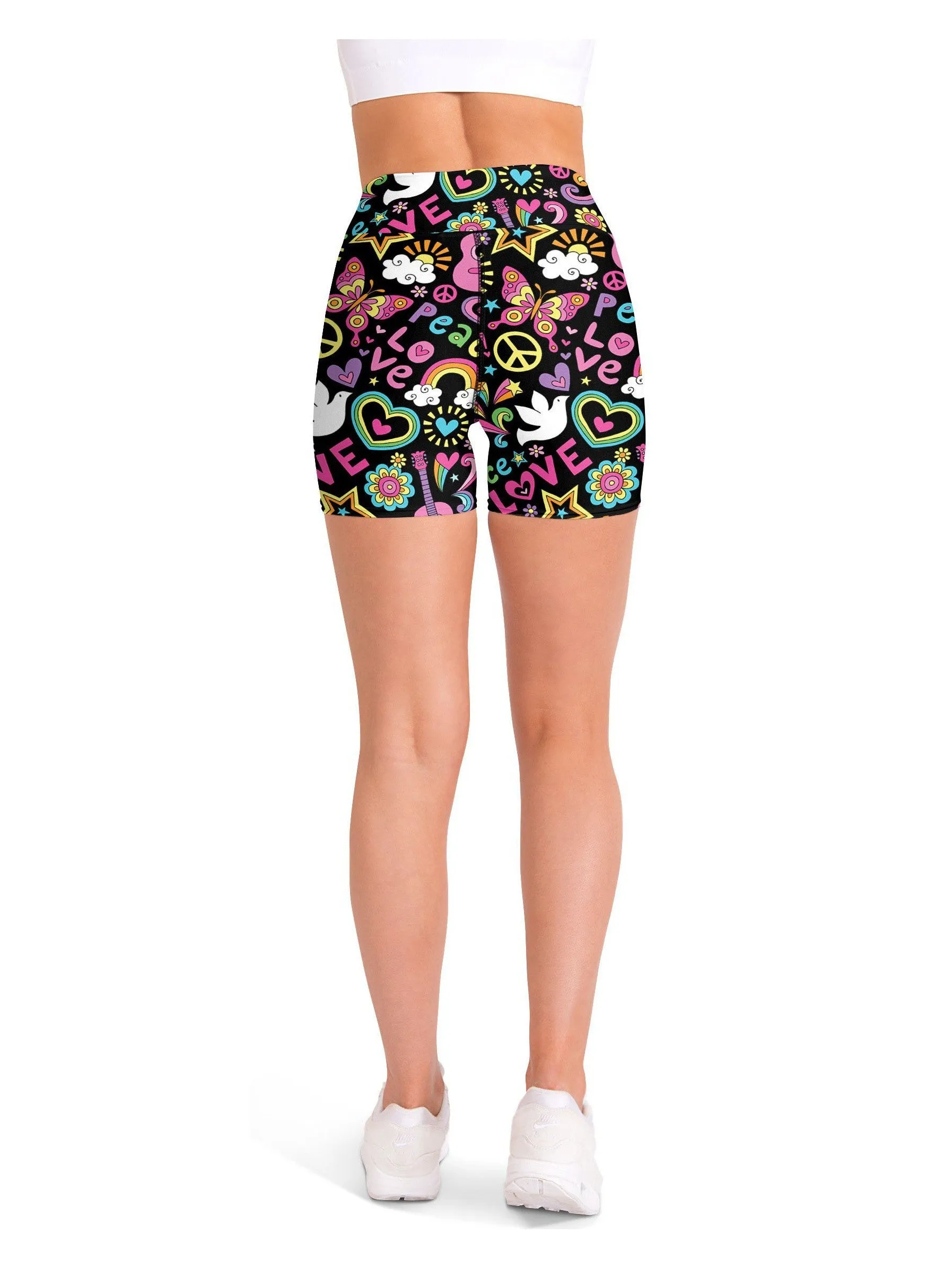 Peace and Love Yoga Shorts