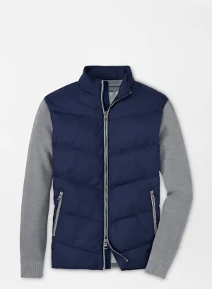 Peter Millar Alpine Full-Zip In Navy/Gale Grey