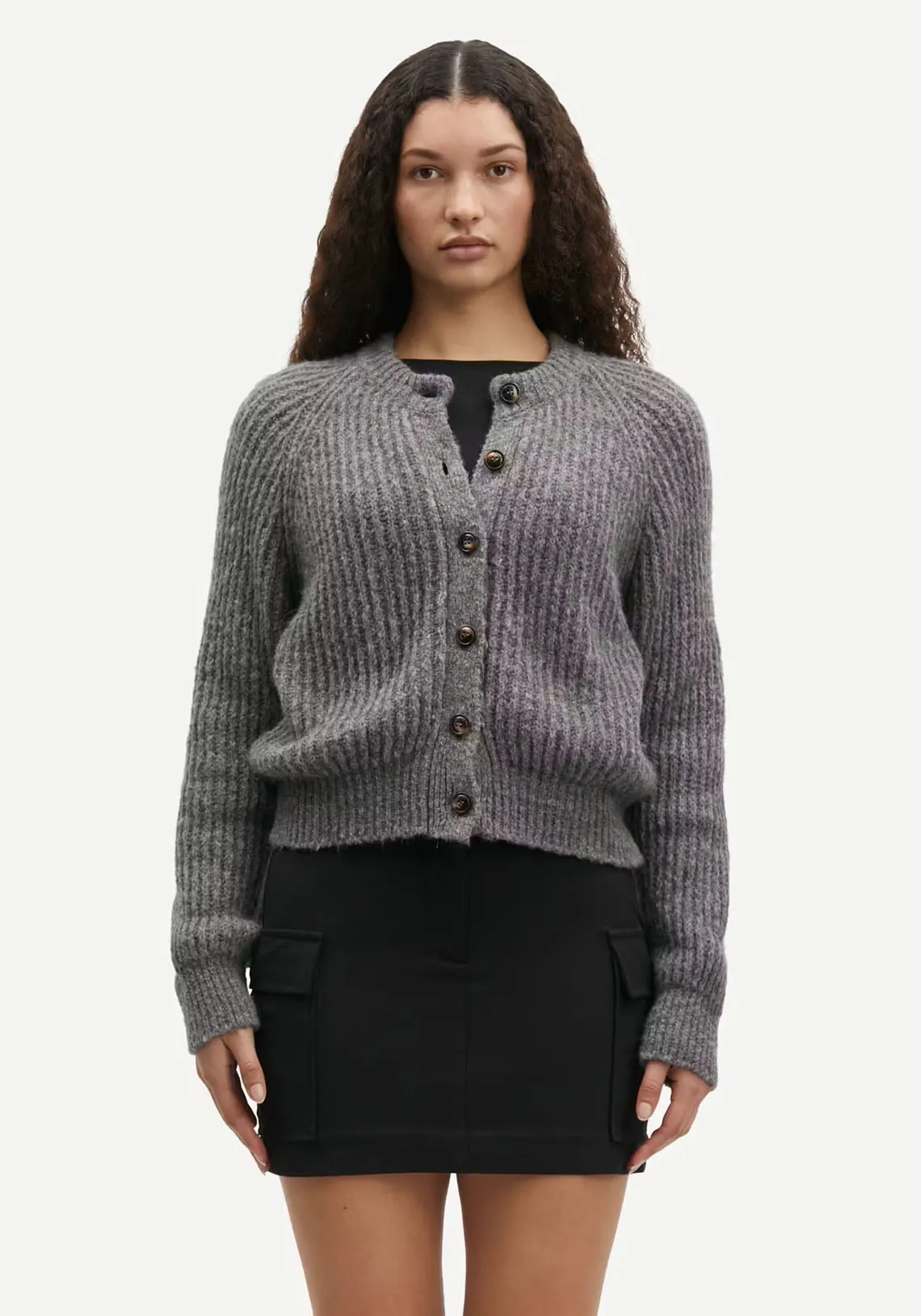 SALAYLA CARDIGAN GREY MELANGE