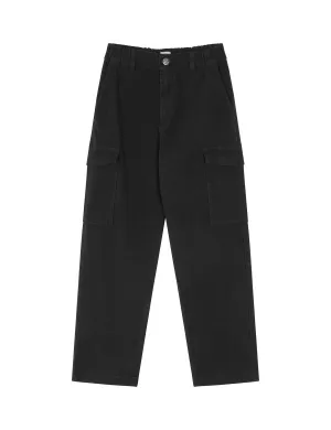 Soft Canvas Cargoni Pants, Black